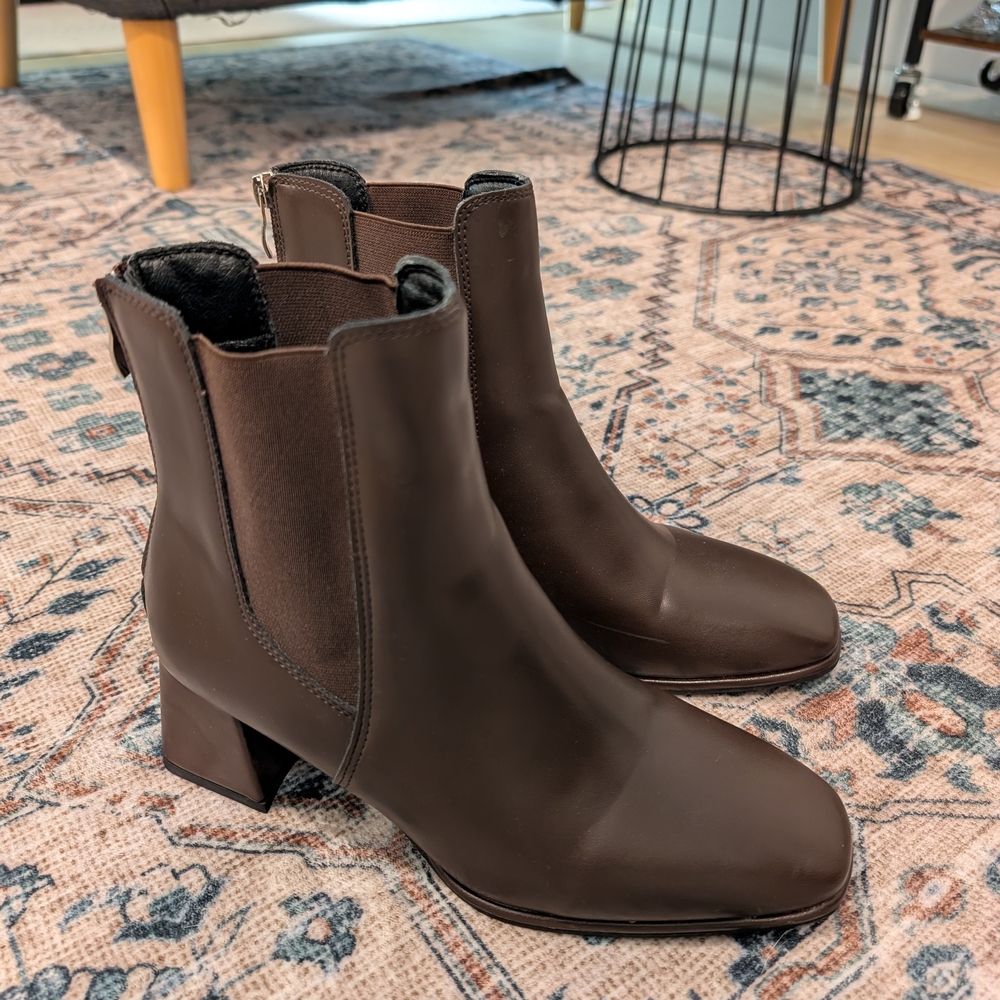 Amazon Dark Brown Ankle Booties